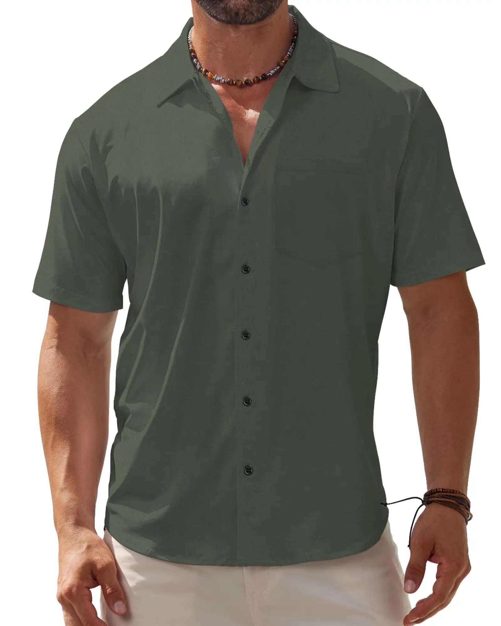 Hawaiian tropical plants 3D Printed Beach Shirt leaf Pattern Shirts Summer Men Clothes Vacation Lapel Blouse Men Tops