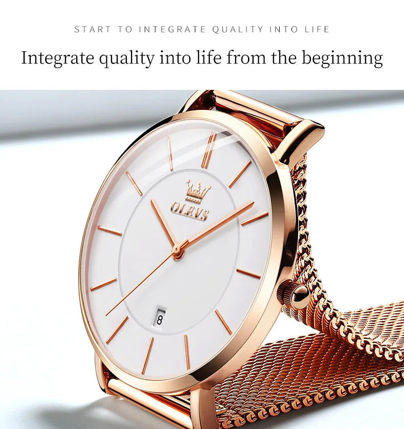 OLEVS Watches For Women Quartz Waterproof Watch Luxury Lady&