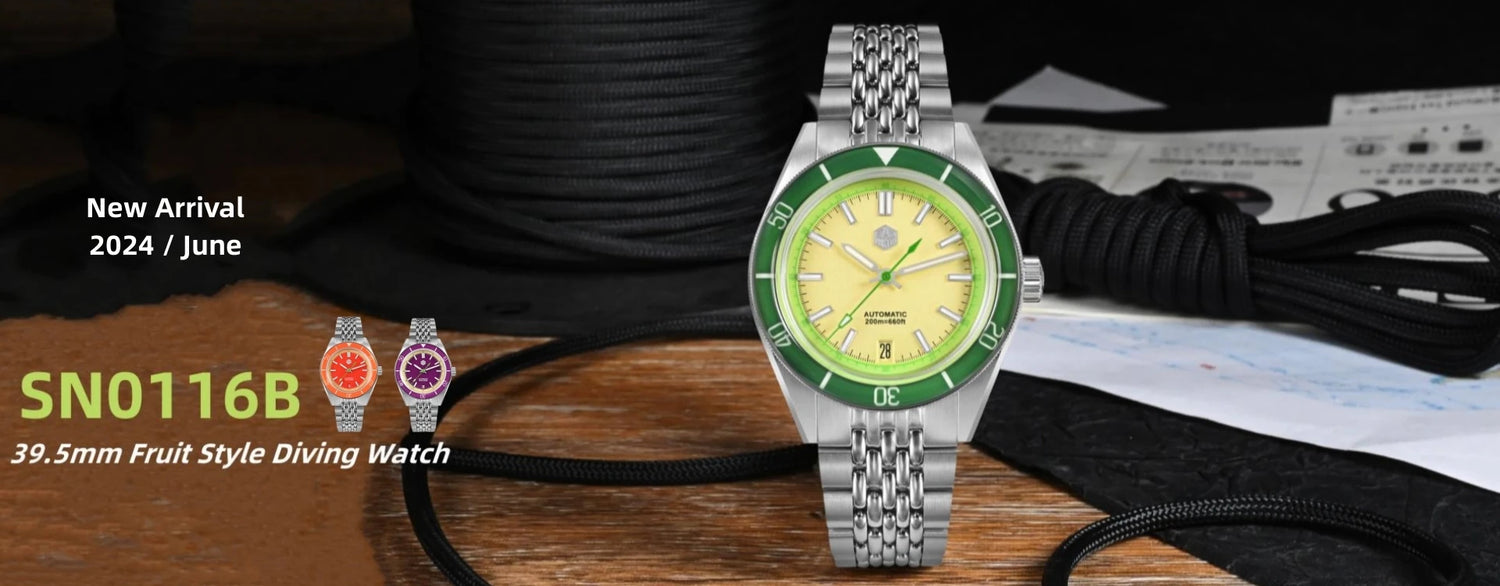 San Martin 39.5mm Limited Edition Full Lume Dial Automatic Mens Watch NH34 GMT 6H Date 10Bar Luxury Kol Saati SN0116W