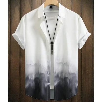 Fashion Shirt For Men 3d Ink Painting Prints Men&