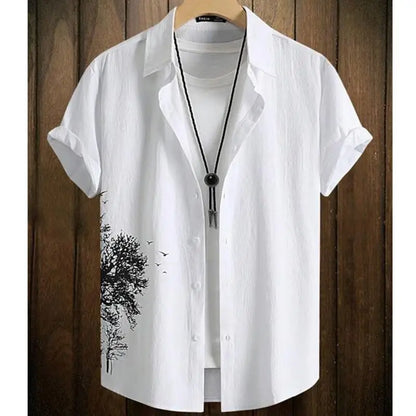Fashion Shirt For Men 3d Ink Painting Prints Men&