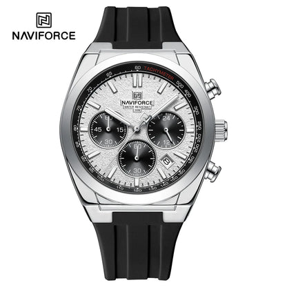 NAVIFORCE Men Watch Sport Top Brand Luxury Military Chronograph Date Original Wristwatch Waterproof Quartz Male Clock Gift 8080