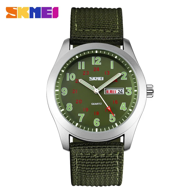 SKMEI 9112 Watches Luminous Pointer Waterproof Male Wristwatch Date Calendar Clock Reloj Hombre Luxury Men Sport Quartz