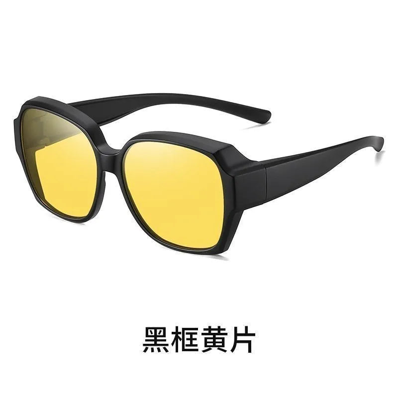Men Sun Glasses Wear Over Prescription Glasses Square Shades Fit Over Glasses Sunglasses Polarized UV400 Sunglasses for Driving