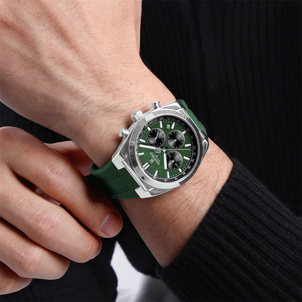 NAVIFORCE Men Watch Sport Top Brand Luxury Military Chronograph Date Original Wristwatch Waterproof Quartz Male Clock Gift 8080