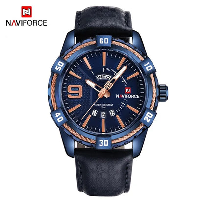 NAVIFORCE Military Golden Watch for Men Top Luxury Brand Wristwatch Waterproof Mens Stainless Steel Sport Watches Male Clock