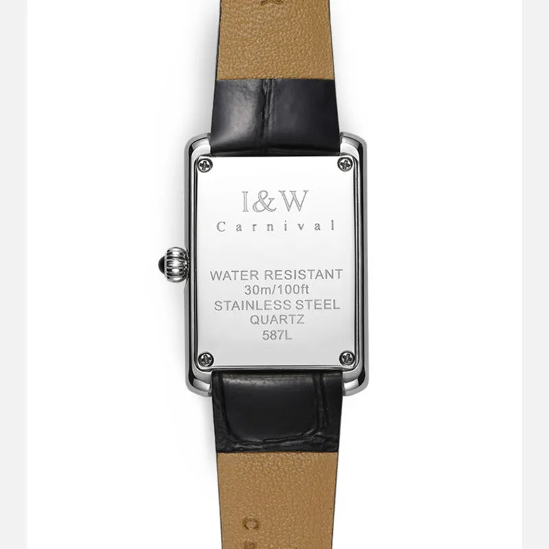 Switzerland Made Watch for Women CARNIVAL Brand Luxury Square Quartz Watch Ladies Fashion Waterproof Ultra Thin 2025 Reloj Mujer