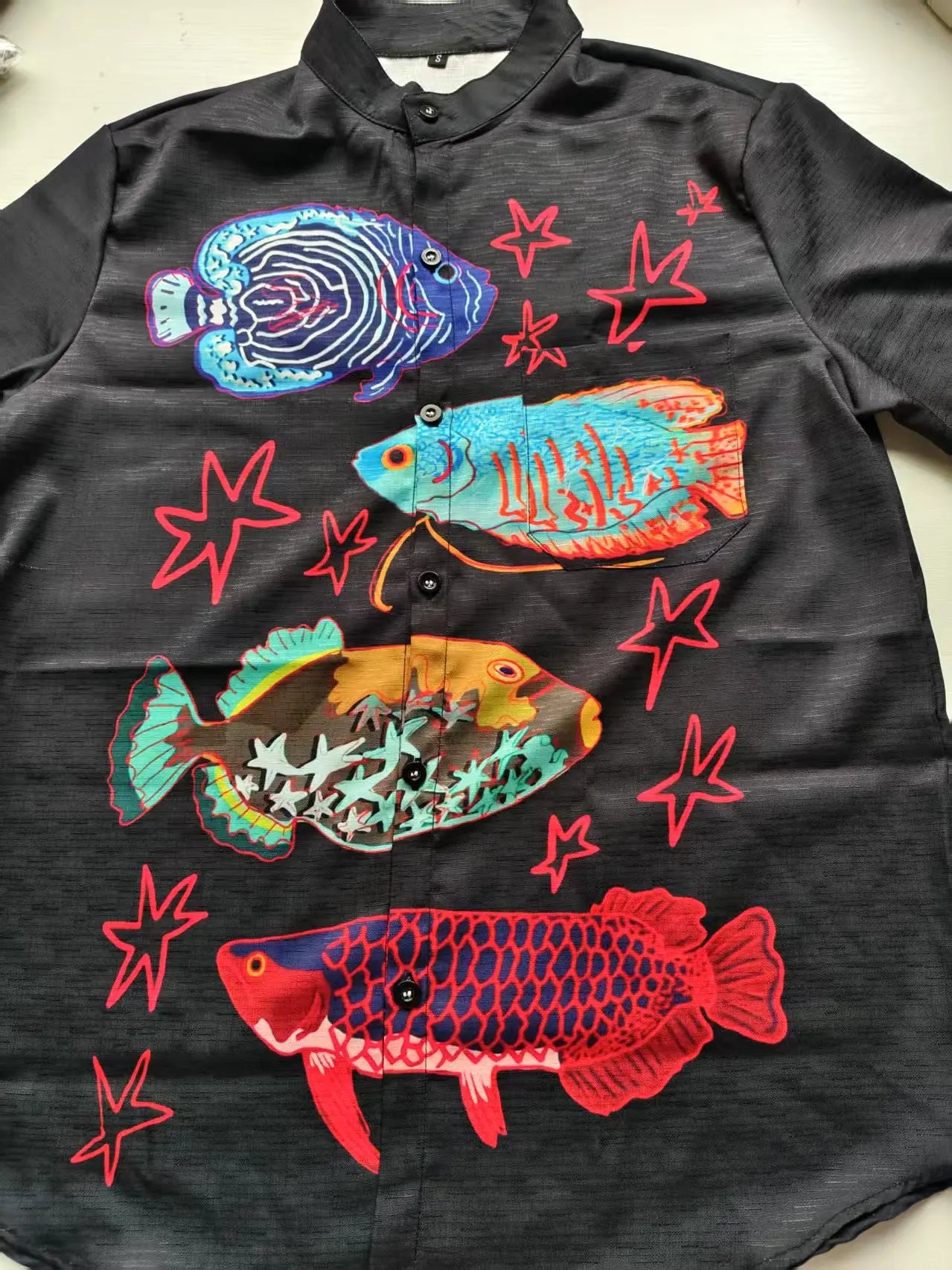 Summer Art Deep Sea Octopus Monster Linen Pattern Men&