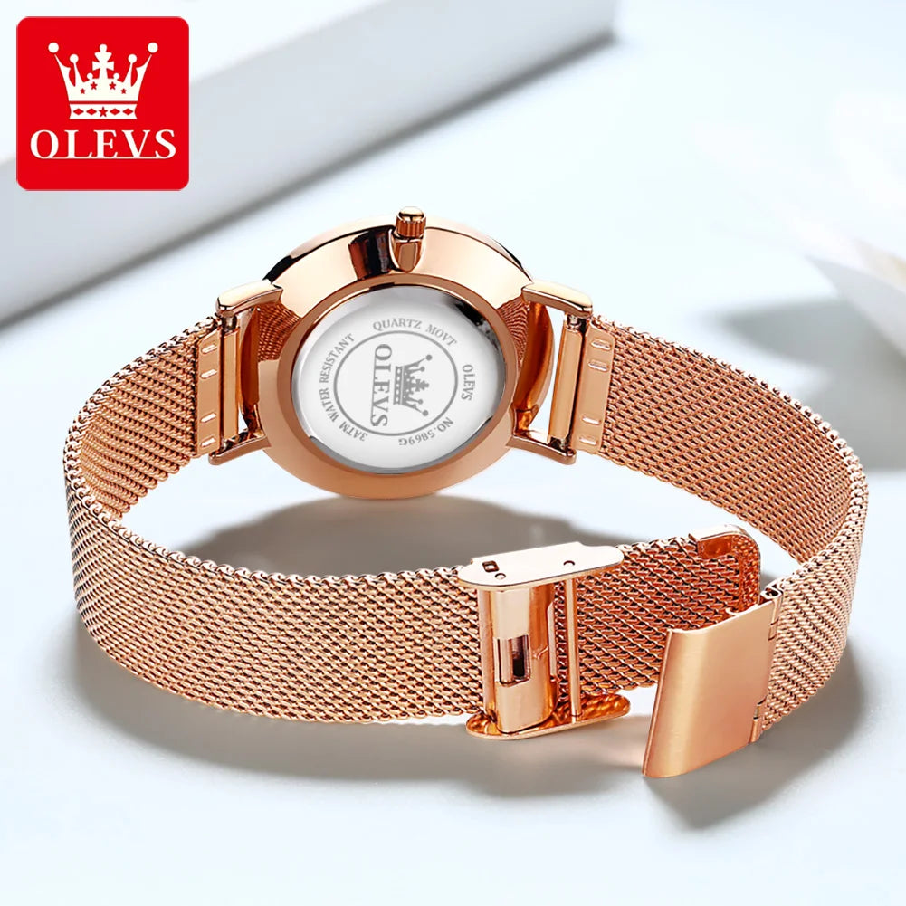 OLEVS Watches For Women Quartz Waterproof Watch Luxury Lady&