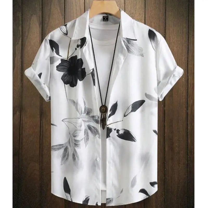 Fashion Shirt For Men 3d Ink Painting Prints Men&