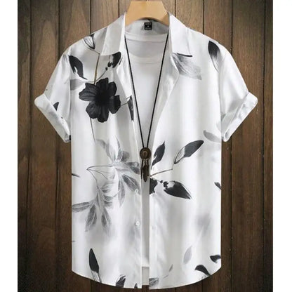 Fashion Shirt For Men 3d Ink Painting Prints Men&