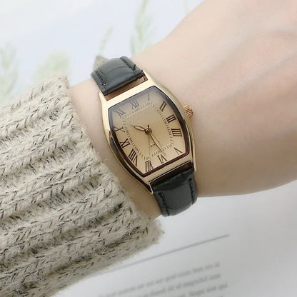 Watches for Woman Small Ladies Wristwatches Retro Brown Leather Bracelet Watch Quartz Wristwatches Reloj Mujer Relogio Feminino