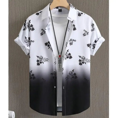 Fashion Shirt For Men 3d Ink Painting Prints Men&