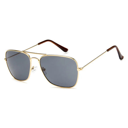 Shonemes Square Sunglasses Vintage Double Bridge Driving Shades Metal Frame Outdoor UV400 Sun Glasses for Men Women