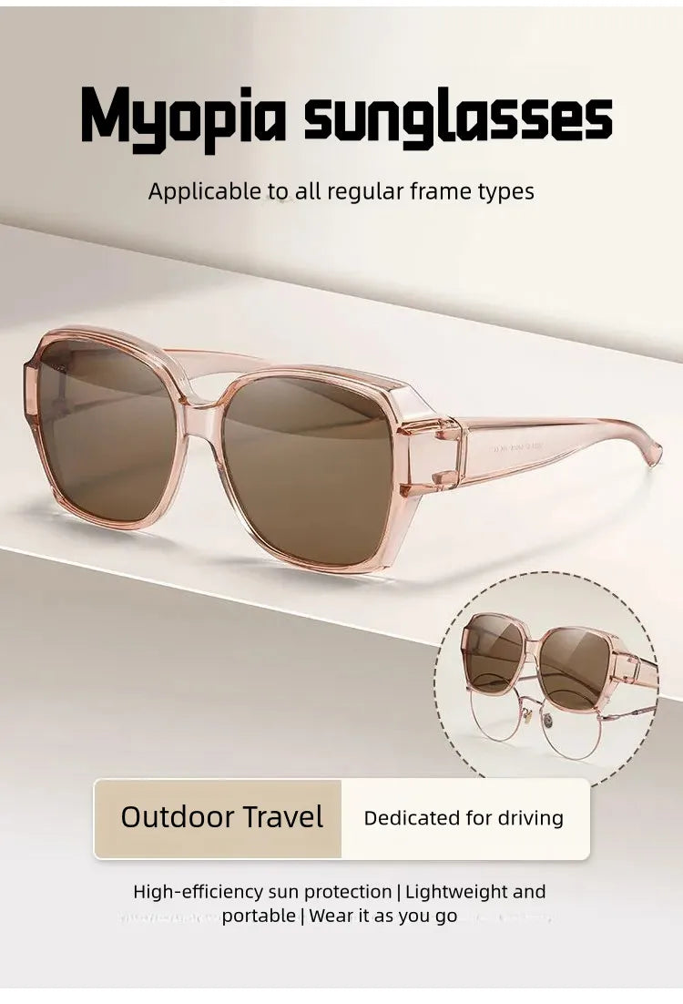 Men Sun Glasses Wear Over Prescription Glasses Square Shades Fit Over Glasses Sunglasses Polarized UV400 Sunglasses for Driving