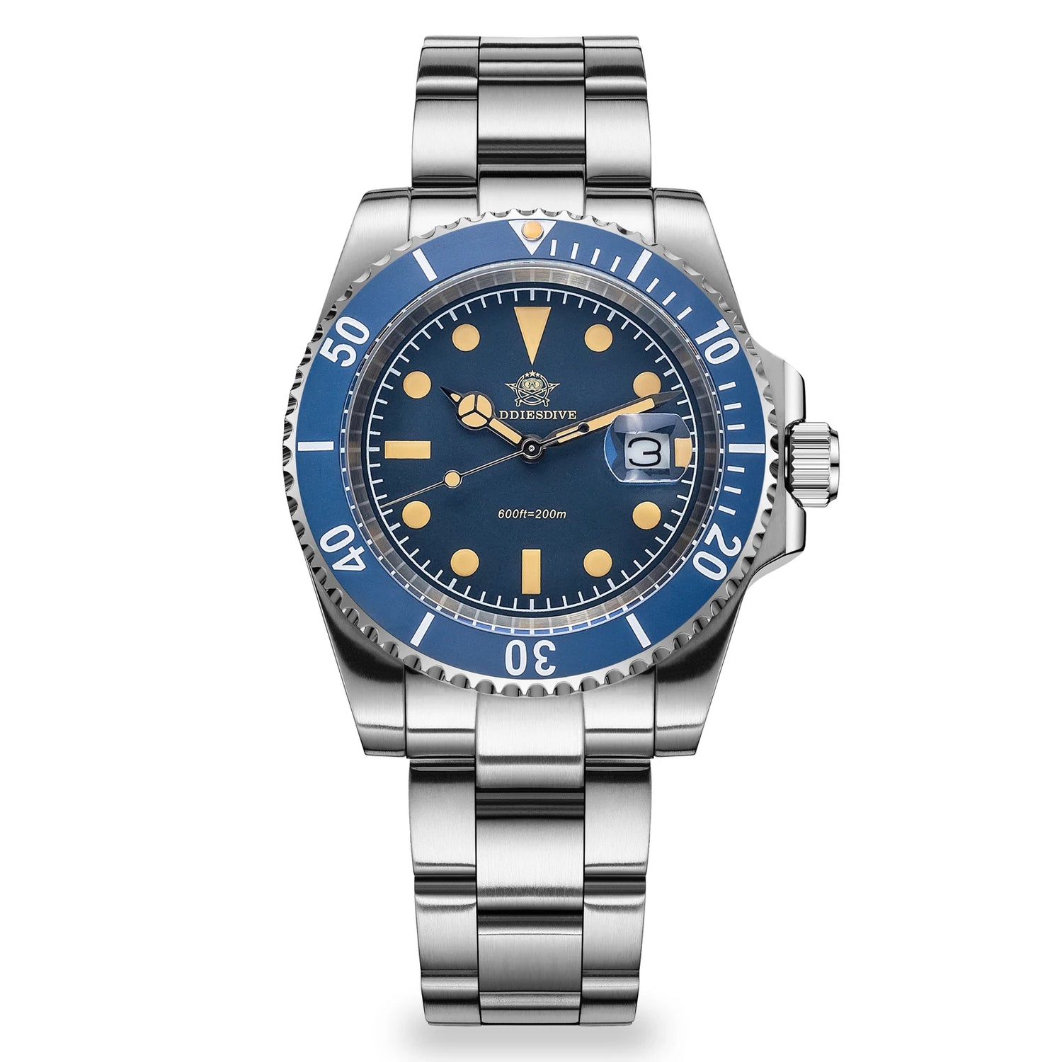 ADDIESDIVE AD2054 Quartz Watch 200M Waterproof Stainless Steel Men&