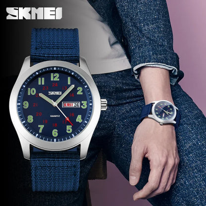 SKMEI 9112 Watches Luminous Pointer Waterproof Male Wristwatch Date Calendar Clock Reloj Hombre Luxury Men Sport Quartz