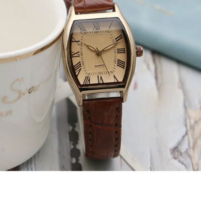 Watches for Woman Small Ladies Wristwatches Retro Brown Leather Bracelet Watch Quartz Wristwatches Reloj Mujer Relogio Feminino
