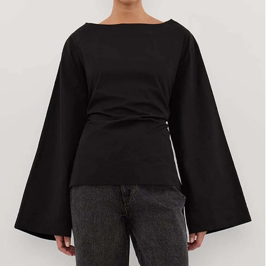 Oymimi Fashion Black Cotton Women&