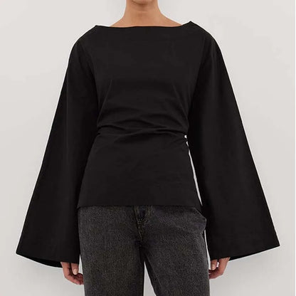 Oymimi Fashion Black Cotton Women&