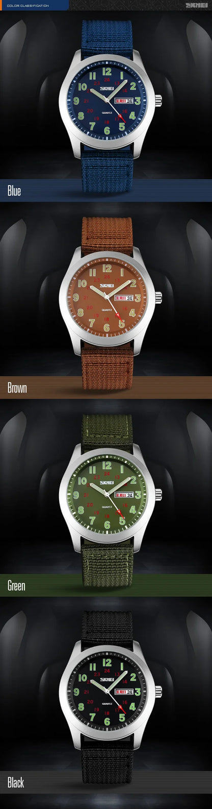 SKMEI 9112 Watches Luminous Pointer Waterproof Male Wristwatch Date Calendar Clock Reloj Hombre Luxury Men Sport Quartz