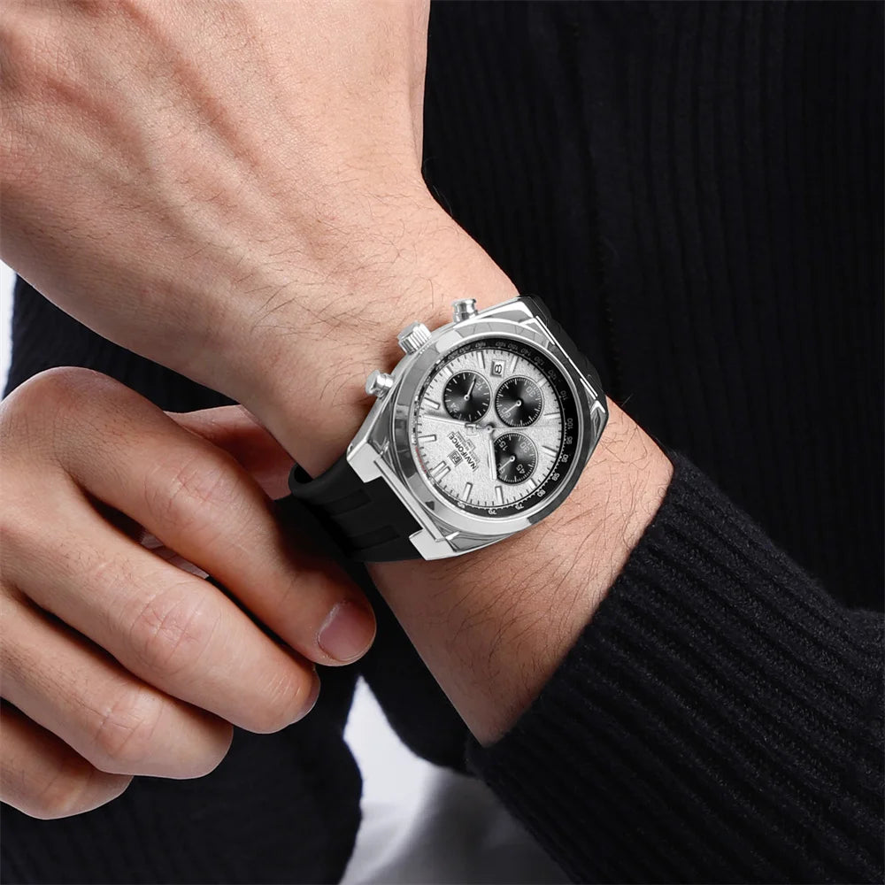 NAVIFORCE Men Watch Sport Top Brand Luxury Military Chronograph Date Original Wristwatch Waterproof Quartz Male Clock Gift 8080