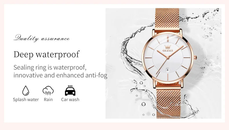 OLEVS Watches For Women Quartz Waterproof Watch Luxury Lady&