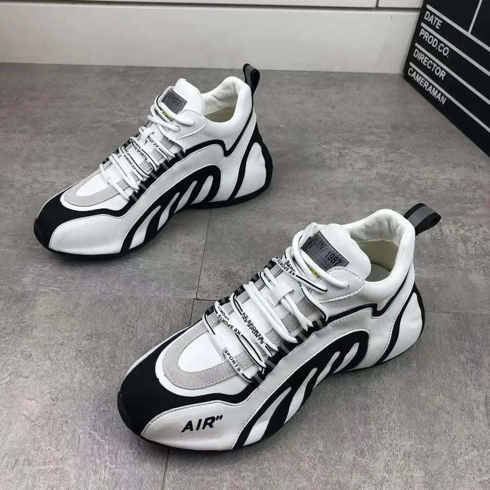 Sneakers Men Fashion  Casual Lightweight Breathable Running Shoes Men Sneakers Lace-up Platform Sneakers Footwear Zapatos Hombre