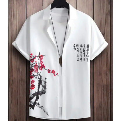 Fashion Shirt For Men 3d Ink Painting Prints Men&
