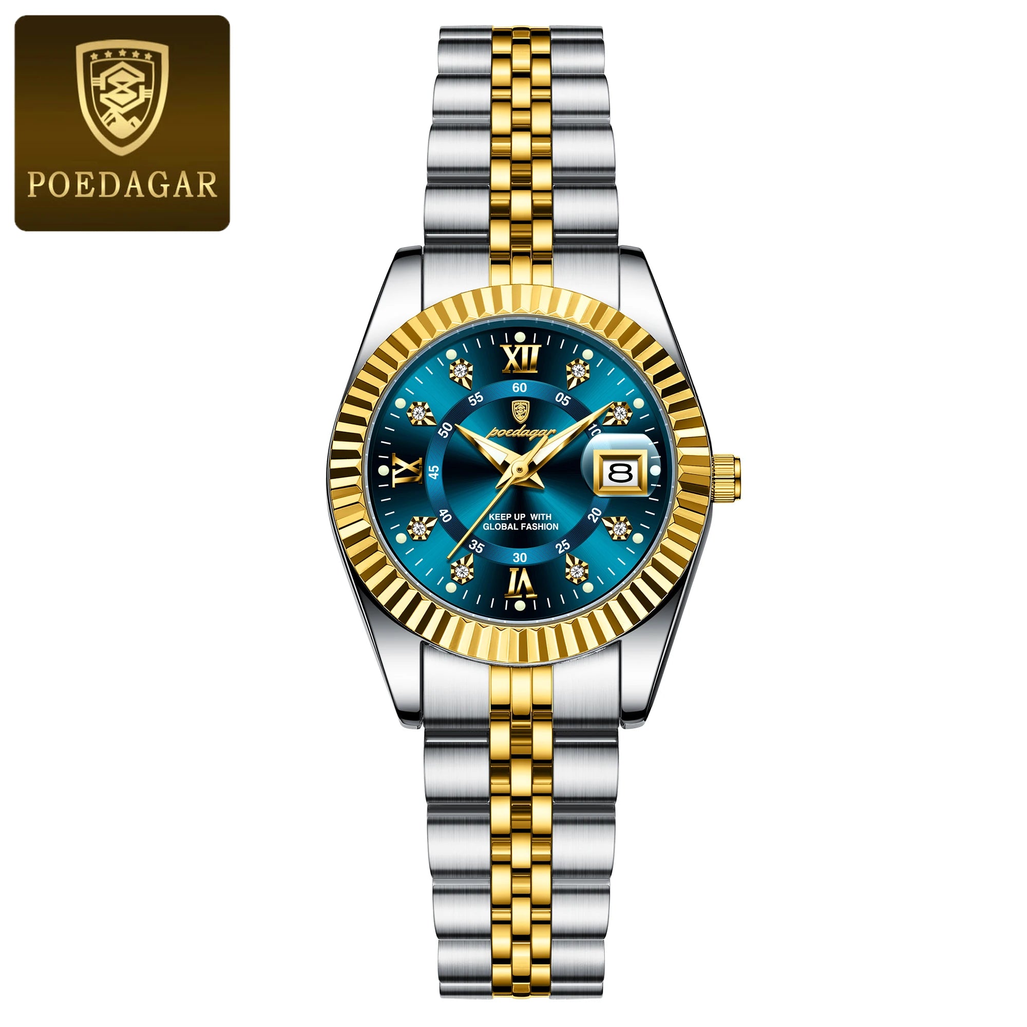 POEDAGAR Top Luxury Watch For Women Waterproof Stainless Steel Luminous Date Ladies Watch Quartz Fashion Elegant Women&